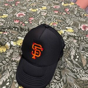 Black Cap with Orange SF Logo